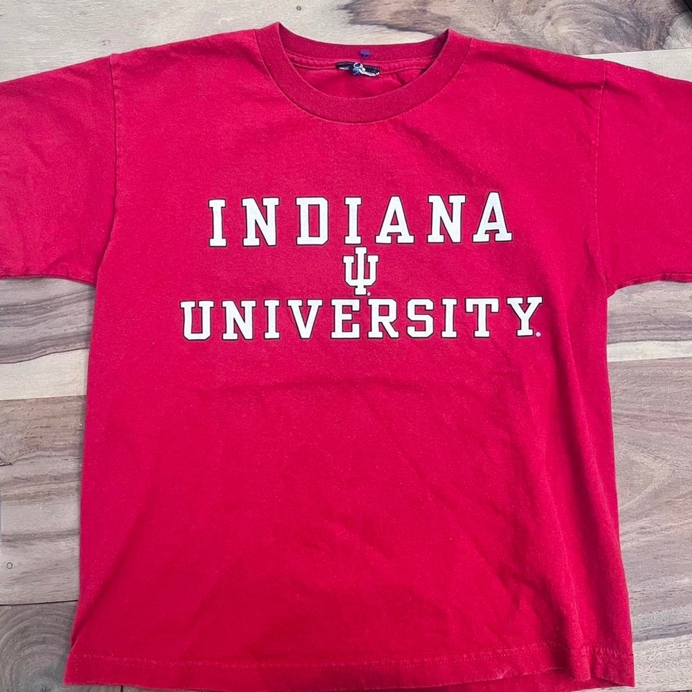 Indiana University IU baby tee football short sleeve vintage
